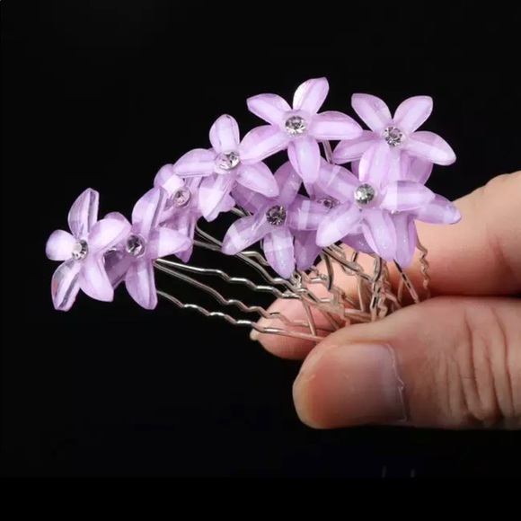 Accessories - 10 Piece Lavender Flower Hairpins